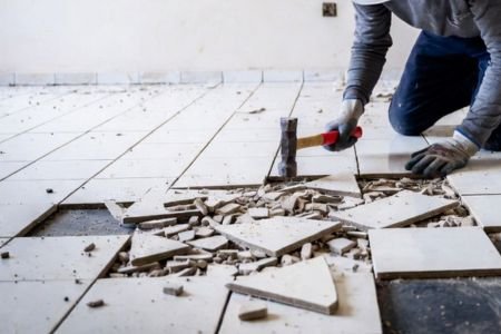 cracked-tile-removal Demolition of cracked tile