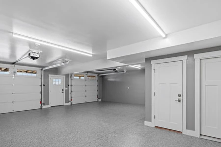 Garage Renovation with Lighting, Flooring & Climate Control