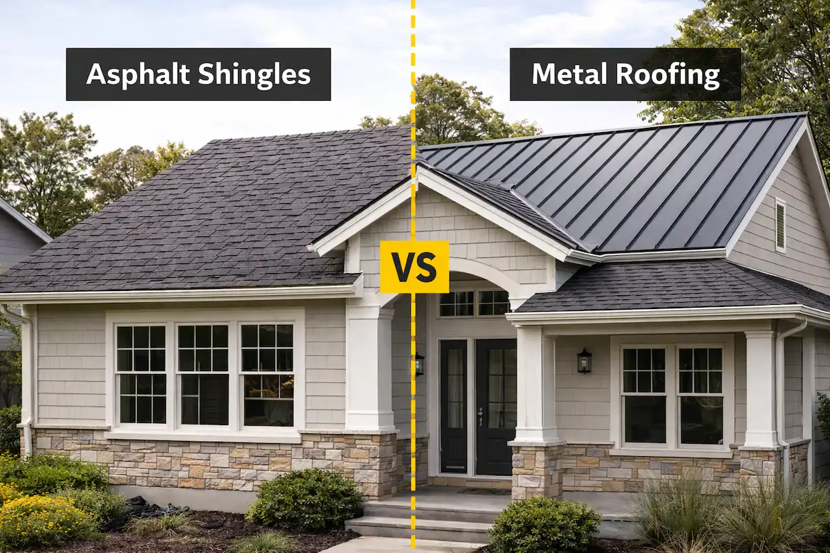Asphalt Shingles VS Metal Roofing