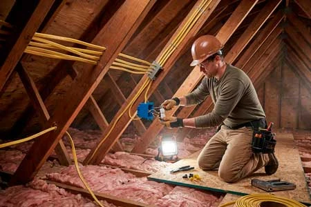 attic electrical setup attic electrical setup