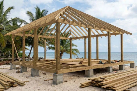 Durable Cabana Foundation & Framing Durable Cabana Foundation & Framing